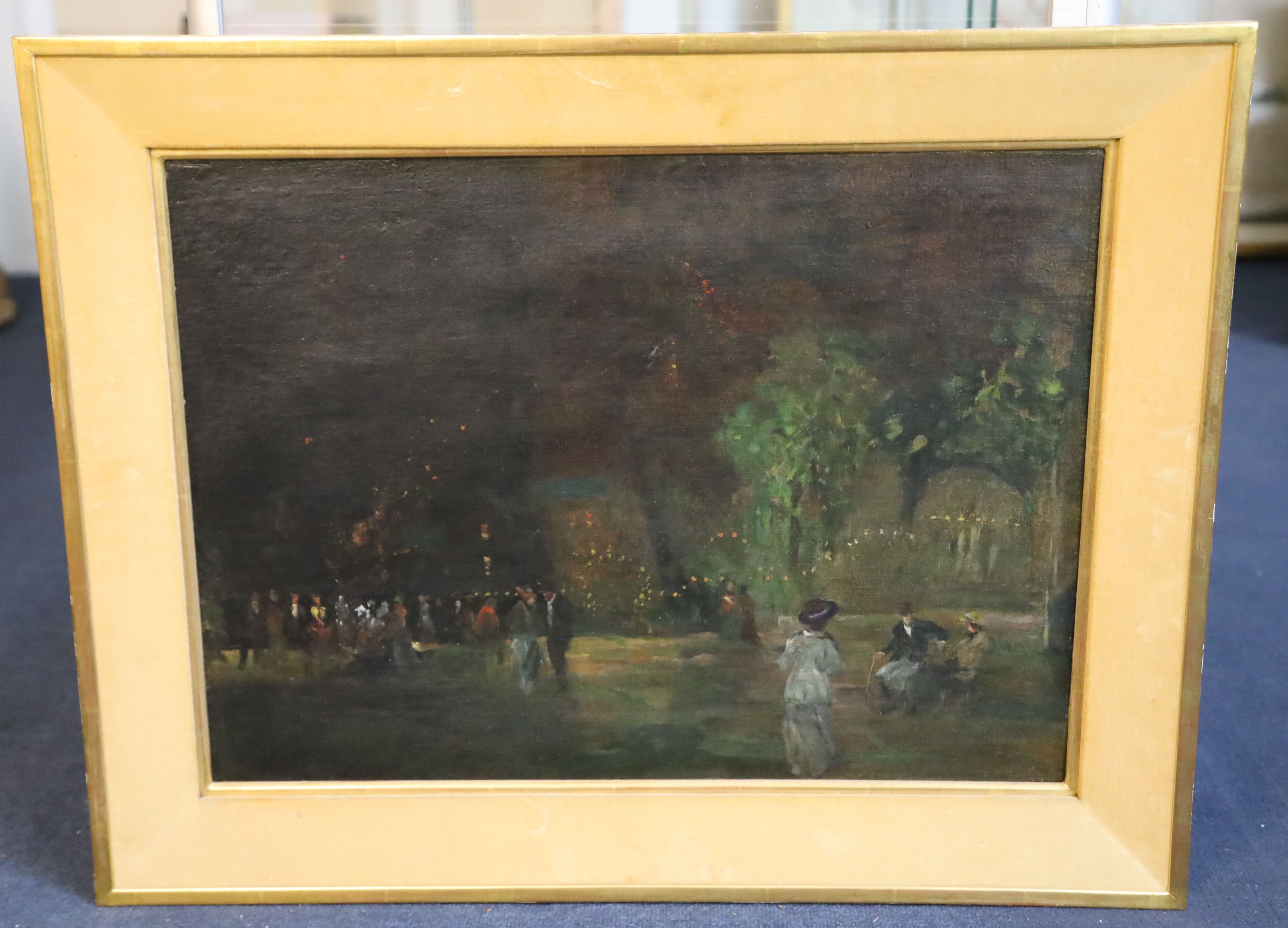 Walter Greaves (1846-1930), 'Nocturne', Cremorne Gardens, oil on canvas, 44 x 59.75cm